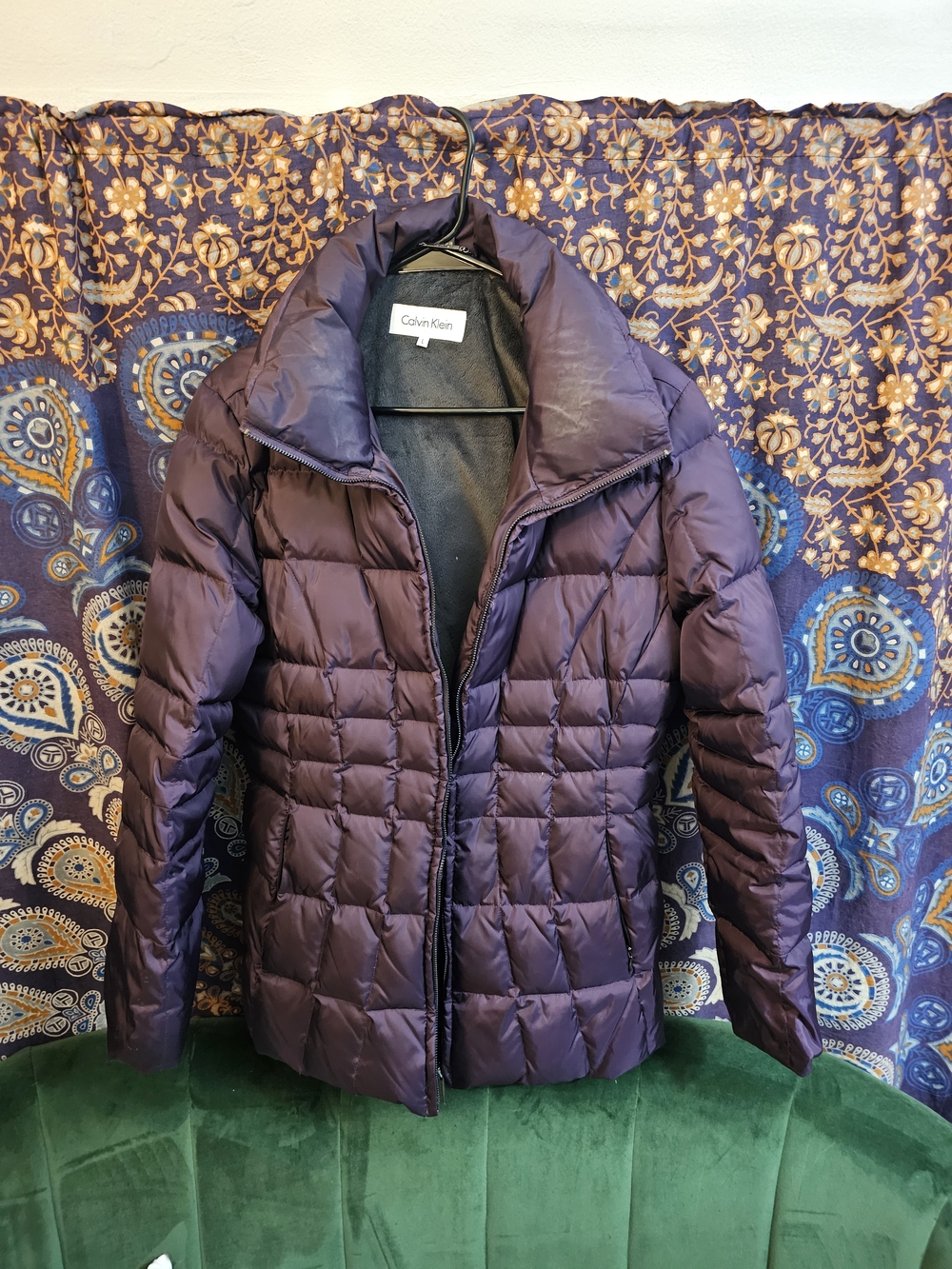 Calvin Klein Deep Plum Quilted Puffer Jacket
